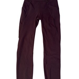 Lululemon Dark Plum Leggings with Contour Seams